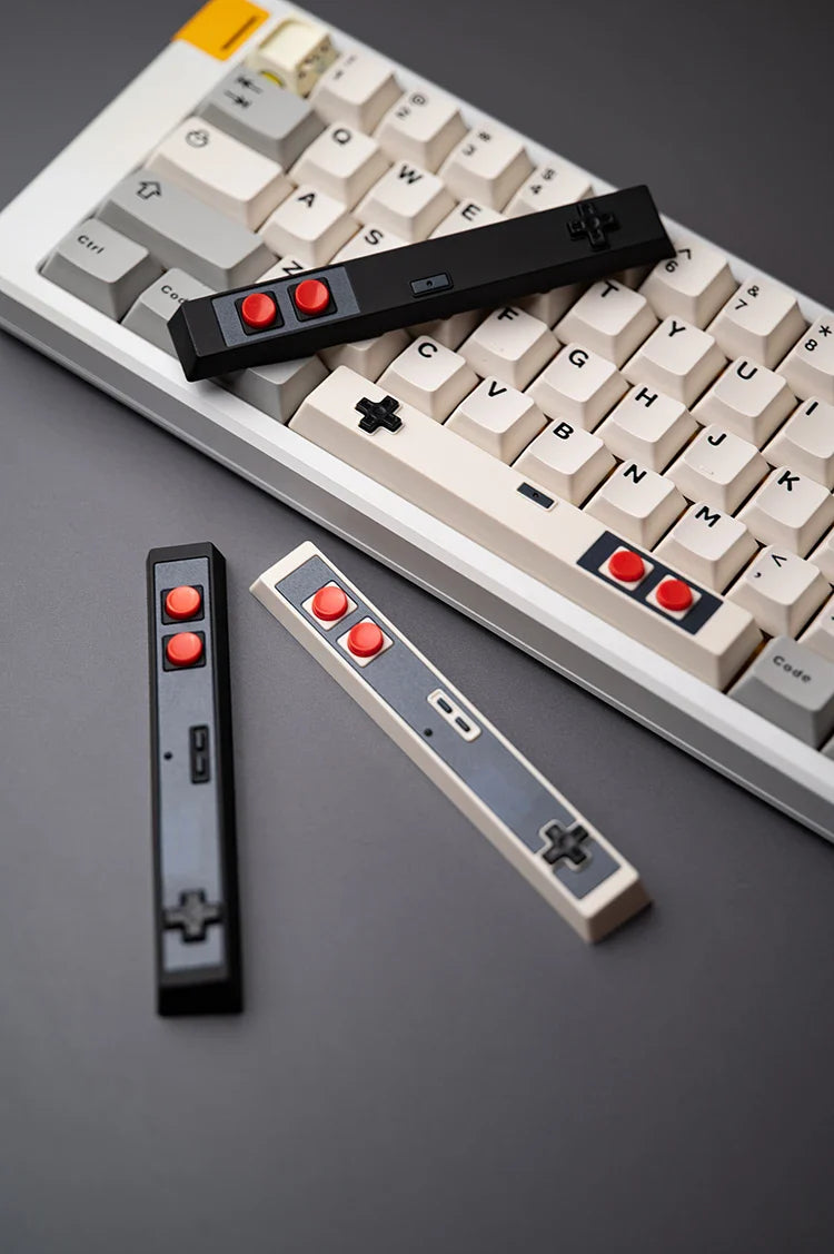 Retro Gamepad Keycap 6.25u spacebar Artisan Keycap ABS Material For MX switches for Gaming Mechanical keyboard Black White