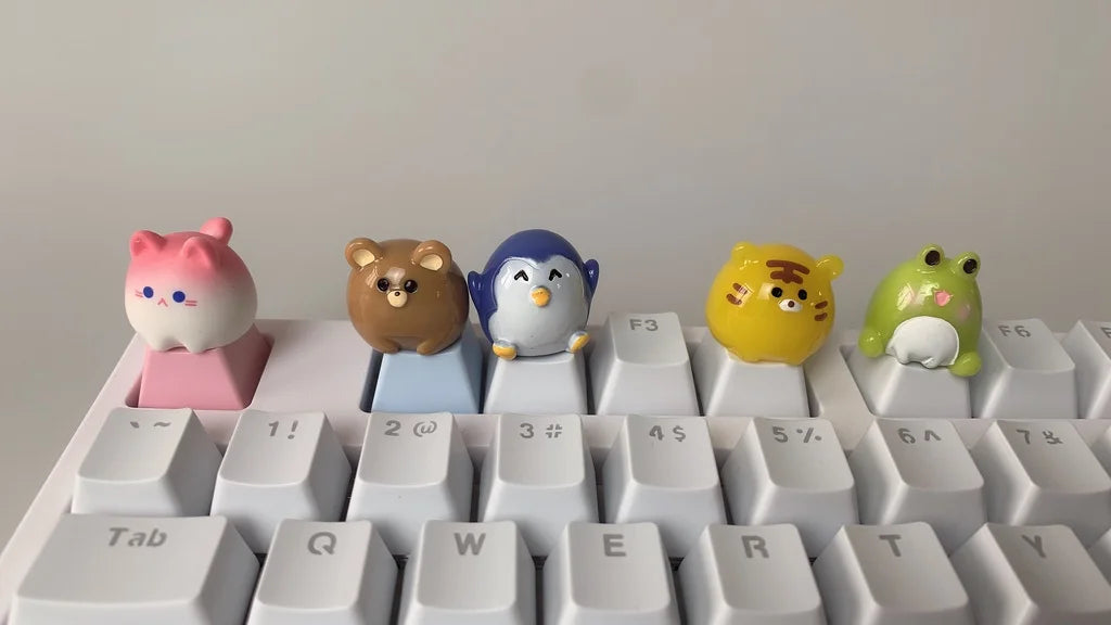 Personalized Creative Keycaps Cute Cartoon Animals 3DTranslucent Keycap for Cross Axis Mechanical Keyboard