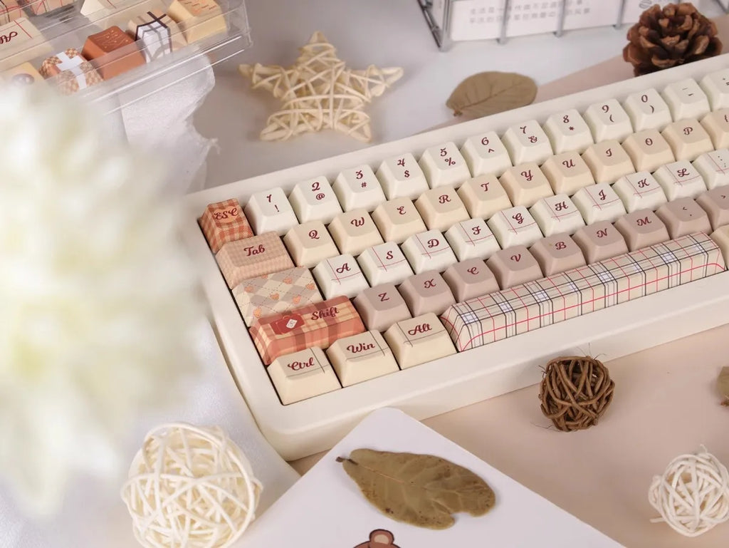 Autumn Colors of England Theme Keycaps Set PBT Keyboard Caps Custom 152 Keys Cherry Profile  Keycaps for Mechanical Keyboard