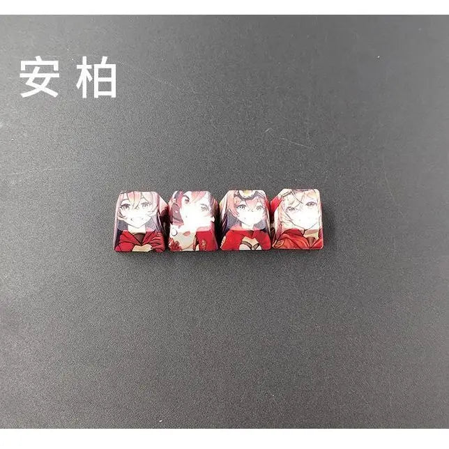 Cartoon Anime Genshin Impact Keycap zhongli Mechanical keyboard replacement key R4 PBT thermal sublimation Cherry OEM height