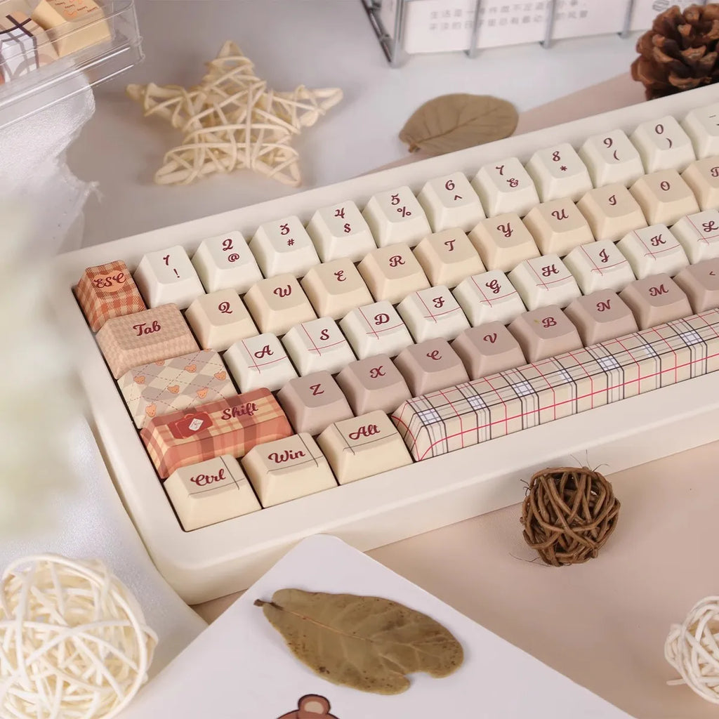 Autumn Colors of England Theme Keycaps Set PBT Keyboard Caps Custom 152 Keys Cherry Profile  Keycaps for Mechanical Keyboard